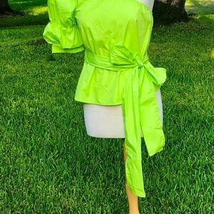 REDUCED: Key Lime Cotton Top: Boutique